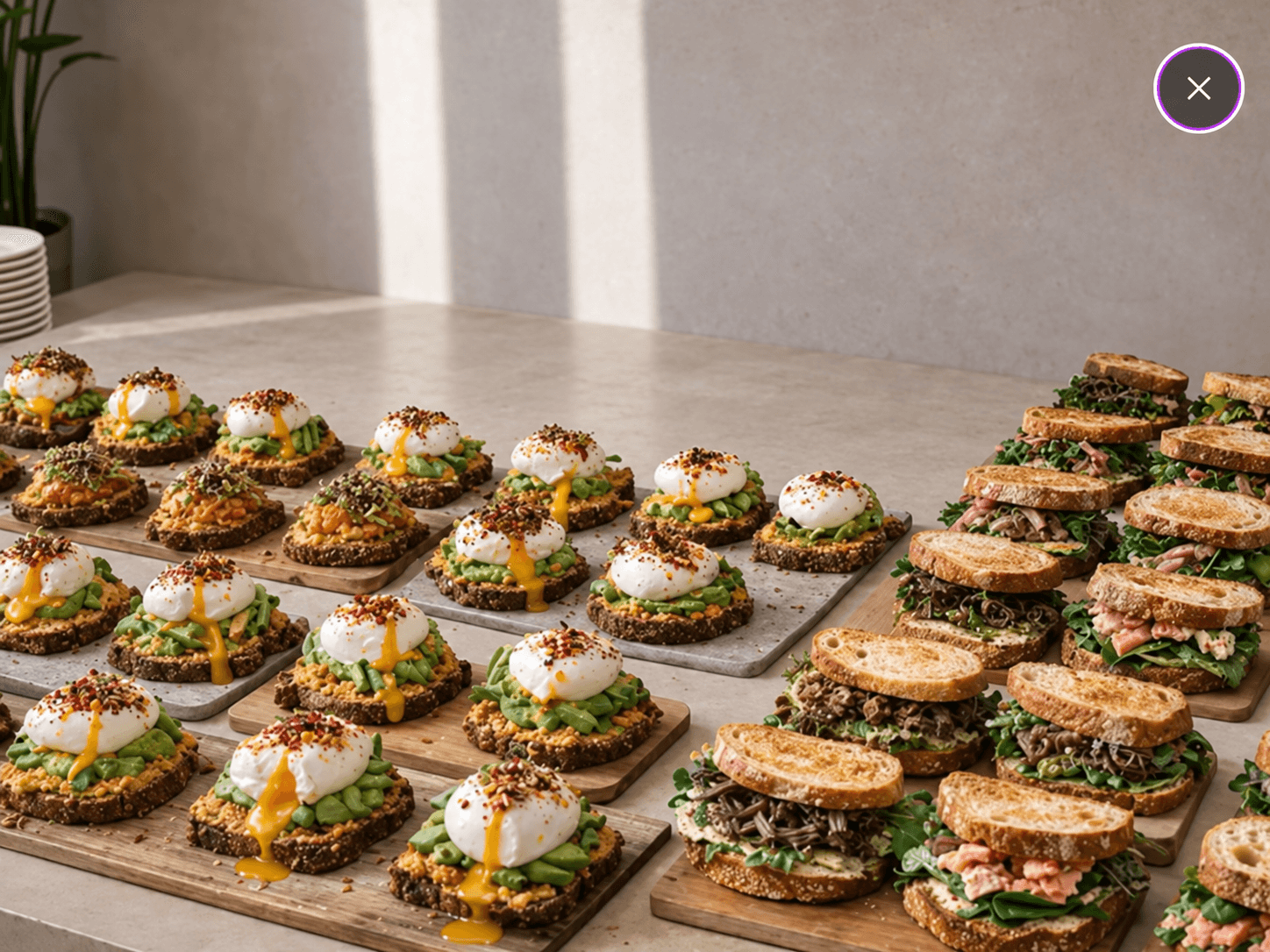 100x uspecificerede sandwiches